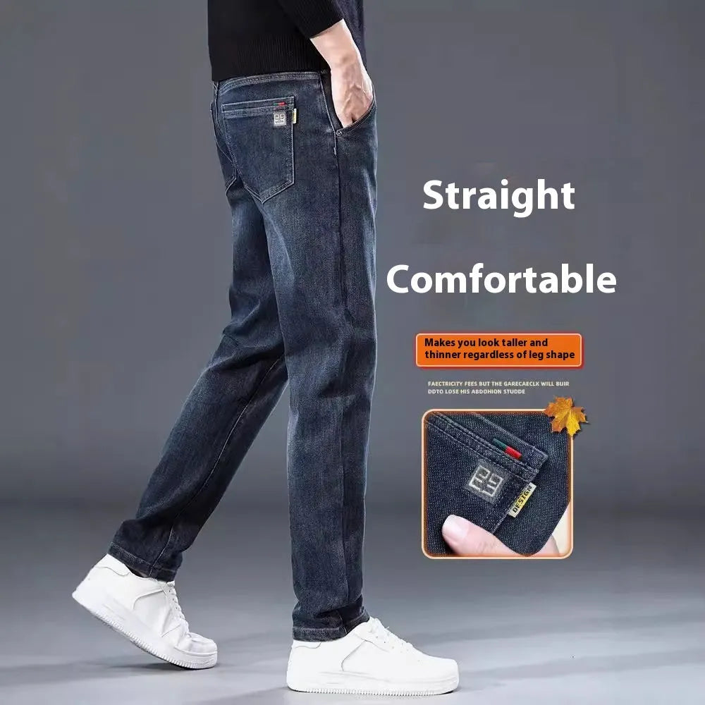 Slim straight casual trousers in blue grey colour showing mid waist design and pencil pants style