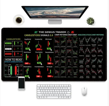 Creative game printed wear-resistant rubber mouse pad with non-slip base available in various sizes