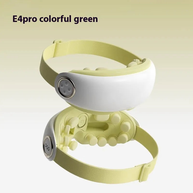 Rechargeable Bluetooth steam smart eye moisturising instrument in purplish grey, showing its compact size and shape.