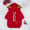 Red Halloween elk Christmas creative pet costume made of polyester cotton for dogs and cats