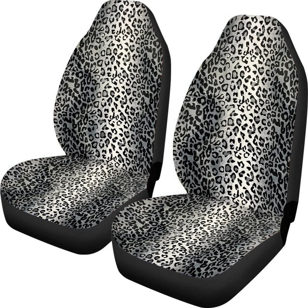 Retro cow spot leopard print pattern car seat covers on vehicle seats
