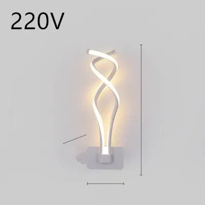 Nordic style LED wall lamp with a silicone shade mounted on a bedroom wall