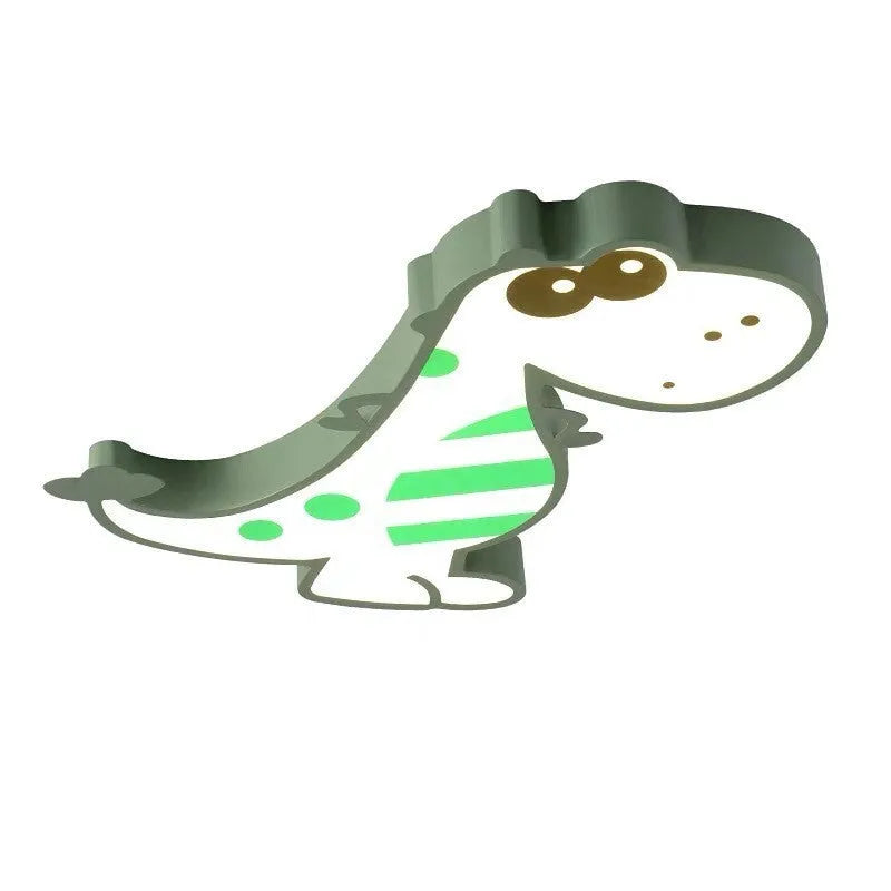 Cartoon dinosaur ceiling light with PVC shade and aluminium body in 48CM size for bedroom use