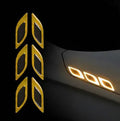 Blue reflective warning tape strips for car bumper with 17mm width and engine pieces