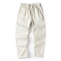 Antibacterial cotton wide-leg trousers with pants-mouth opening in milky white colour