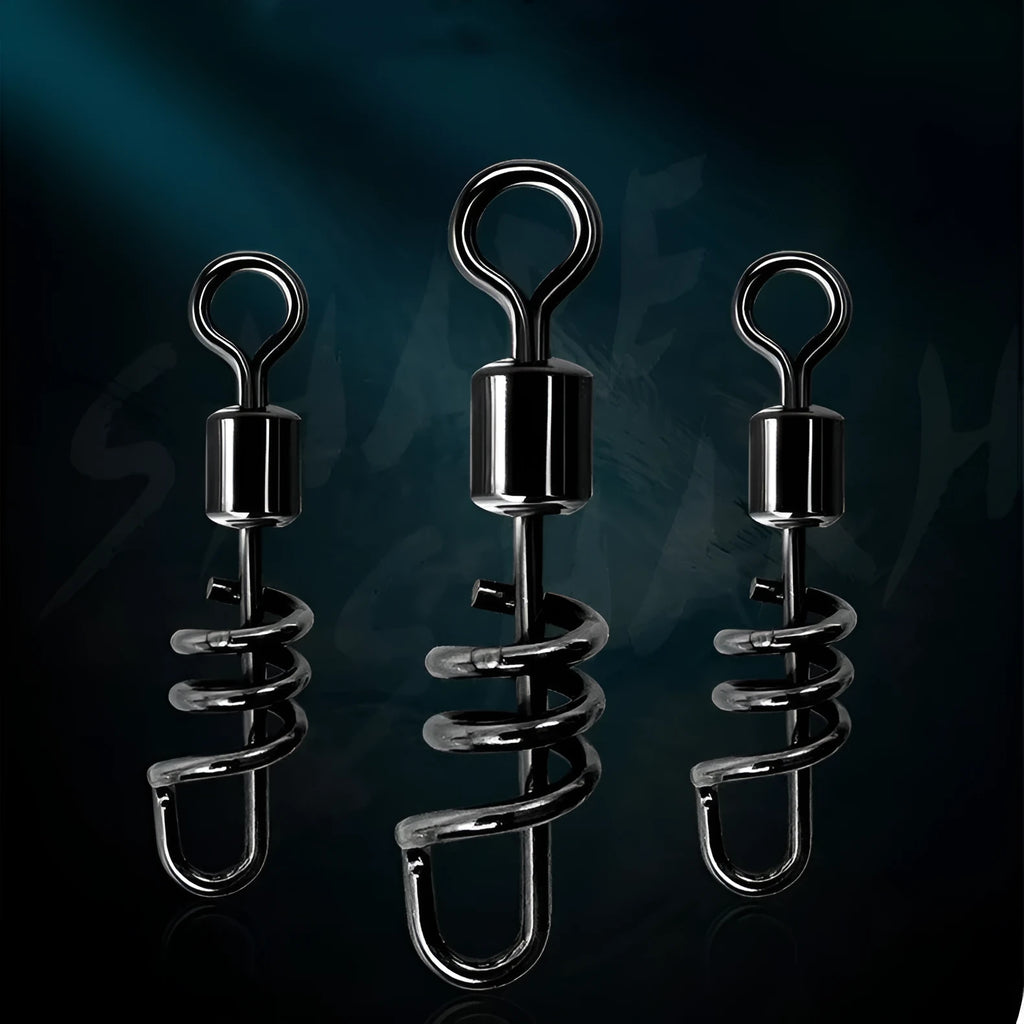 Stainless steel fishing swivel connector with 8-shaped ring design in various sizes