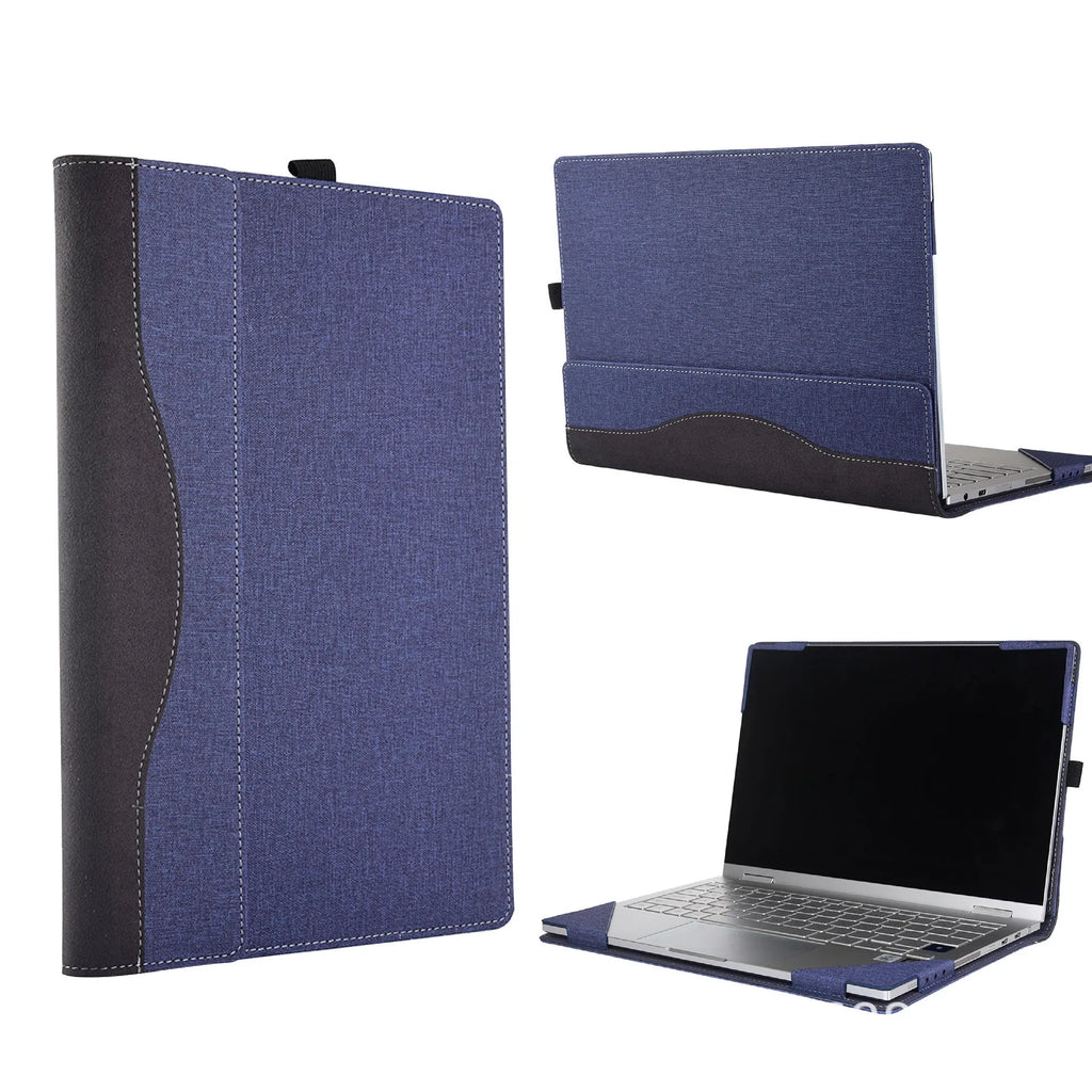 Black imitation leather protective sleeve for Microsoft Surface Laptop 6 with Chinese-style fabric detailing