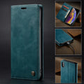 Black imitation leather magnetic flip phone case with card slot and invisible bracket for iPhone 14 Pro Max