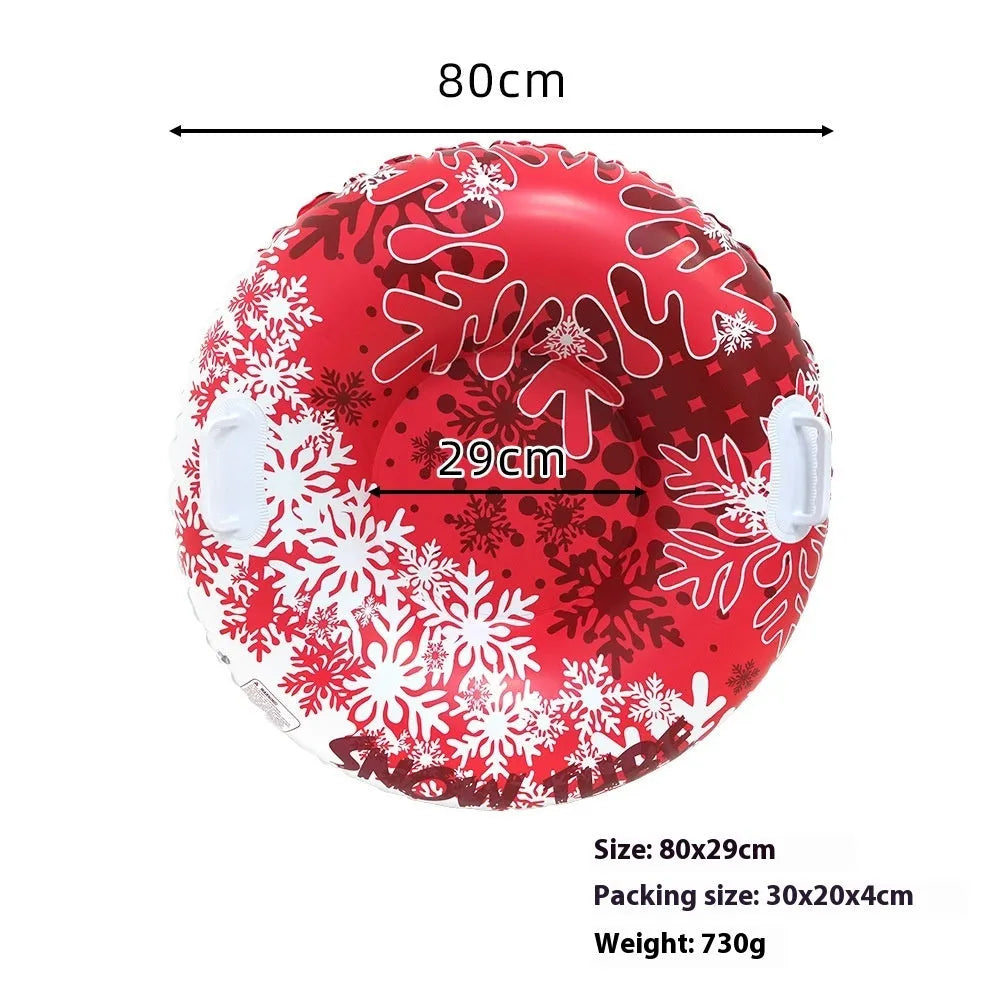 PVC winter thick ski ring toy in colourful skiing-themed designs for outdoor play