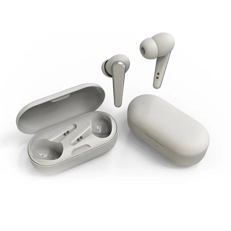 Active noise cancelling Bluetooth headphones in five colour options showing earplug design