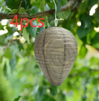 White paper beehive-shaped lantern with hexagonal facets, shown next to a ruler indicating 22cm width.