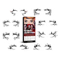 Pack of 8 pairs bat and spider decorative eyeliner stickers for Halloween eye makeup