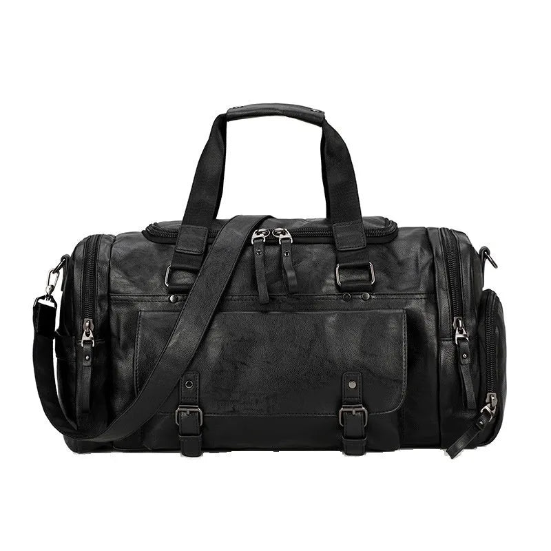 Black waterproof travel shoe bag for sports trainers with 52cm length capacity