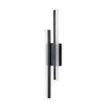 Modern gold double line wall lamp mounted on a wall, 500mm long with linear lighting.