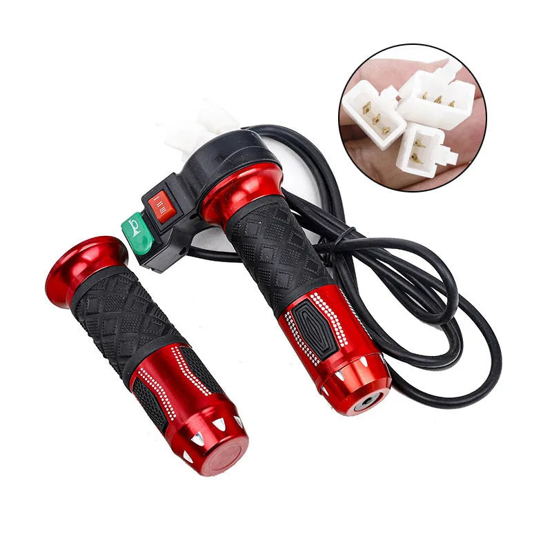 Three-speed rotating electric handle with speaker for three-wheel refuelling vehicle in gold red silver or black