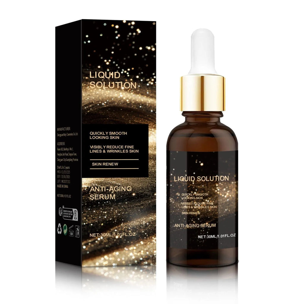 30 ml bottle of facial liquid moisturising solution with hyaluronic acid