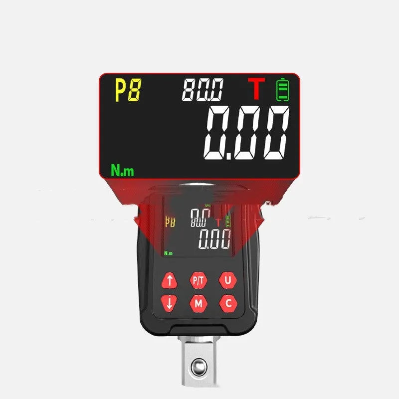 Digital torque meter with display head and 1/2 inch drive square