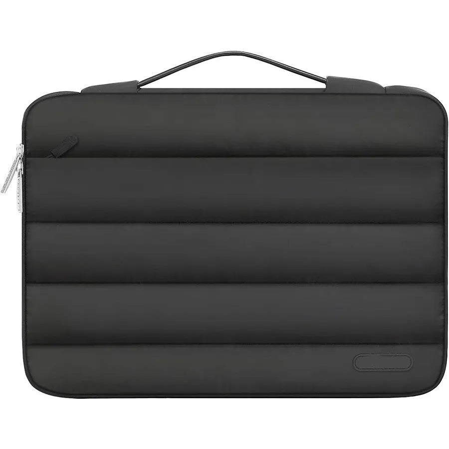 Velvet plaid pattern laptop storage bag for 13.3-inch and 15.4-inch notebooks in sand colour.