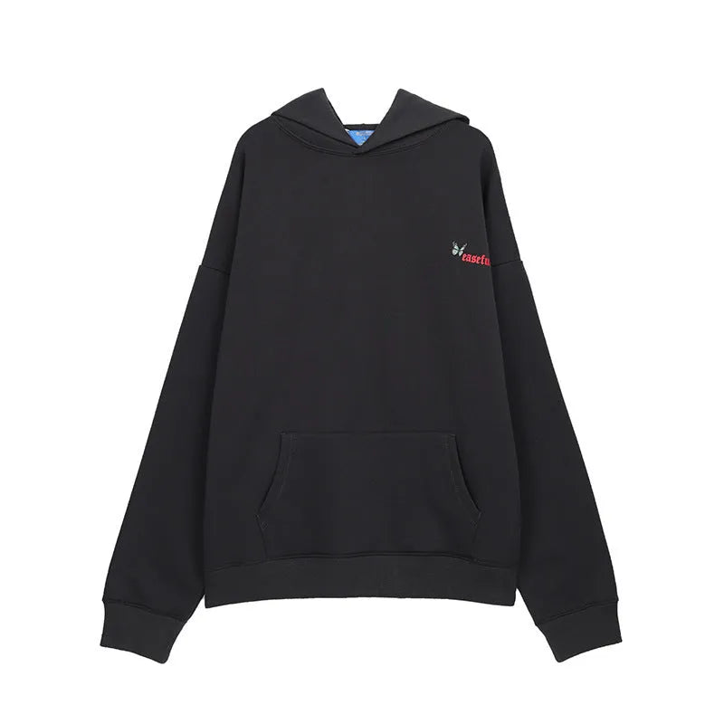 Cactus unisex 65% cotton hoodie in Black for casual leisure wear front view