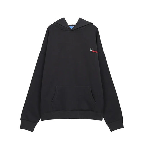 Cactus unisex 65% cotton hoodie in Black for casual leisure wear front view