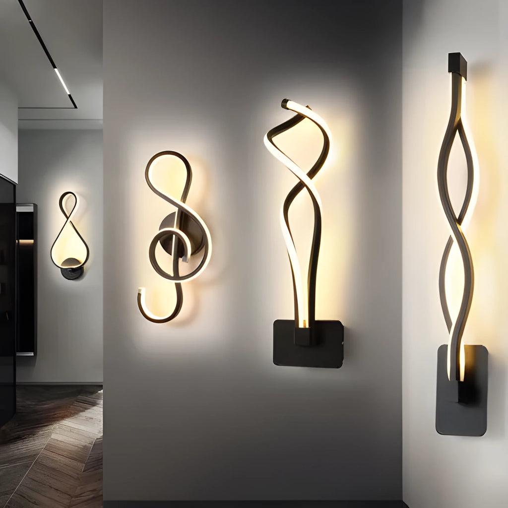 Nordic style LED wall lamp with a silicone shade mounted on a bedroom wall