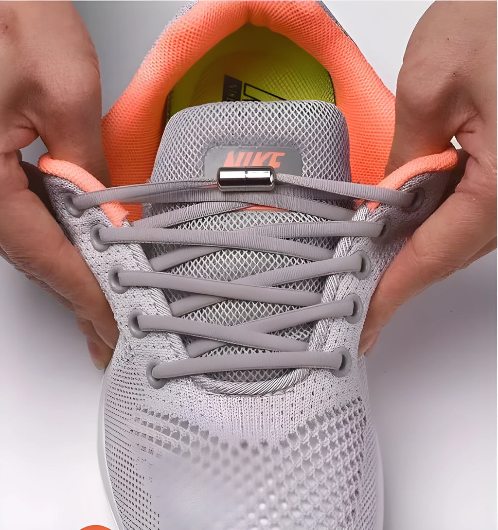 Lazy Laces no-tie elastic shoelaces with metal buckle, 105cm length, multiple colours