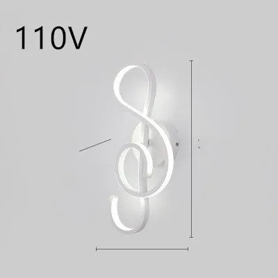Nordic style LED wall lamp with a silicone shade mounted on a bedroom wall