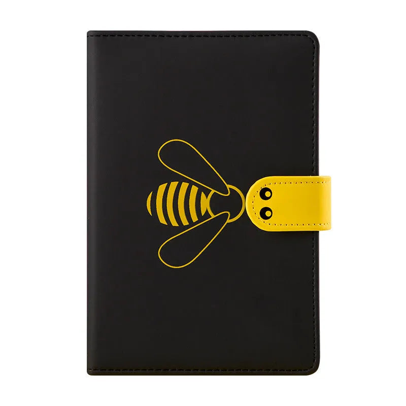 Travel B6 notebook with 144 sheets and soft PU cover in black and yellow colour options