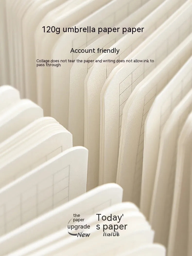 Square checkered diary 148x148mm with 100 pages and raw wood pulp paper