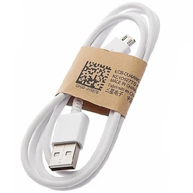 Black Android Micro USB charging and data cable with 1 metre length