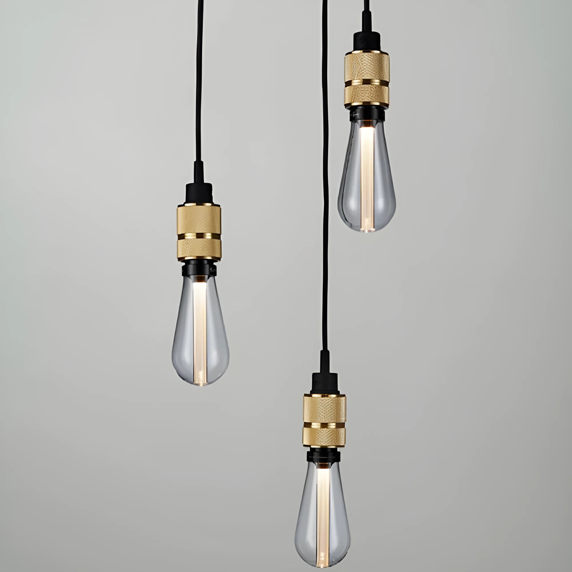 Retro DIY chandelier assembly kit in chrome, gold, rose gold, or shiny black finish, showing components.