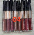 C-L021 double-head lip gloss showing two applicator ends with non-stick cup in eight colour options