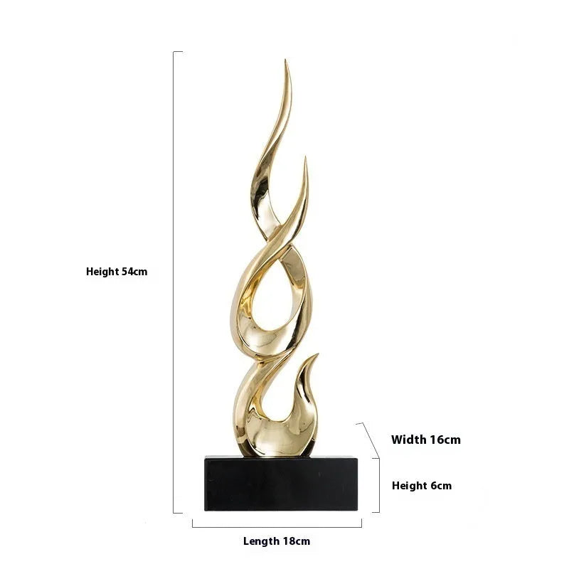High-rise festival decoration ornament in resin and plastic with a modern simple design.