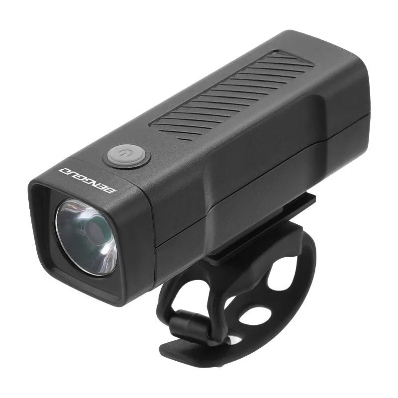 USB rechargeable bicycle headlight with quick release strap bracket for handlebar installation