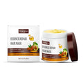 Collagen repair hair mask in a white pot with blue lid, 227g, on a clean background