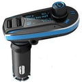 BT618C vehicle Bluetooth FM transmitter MP3 player with LCD screen mounted on car dashboard