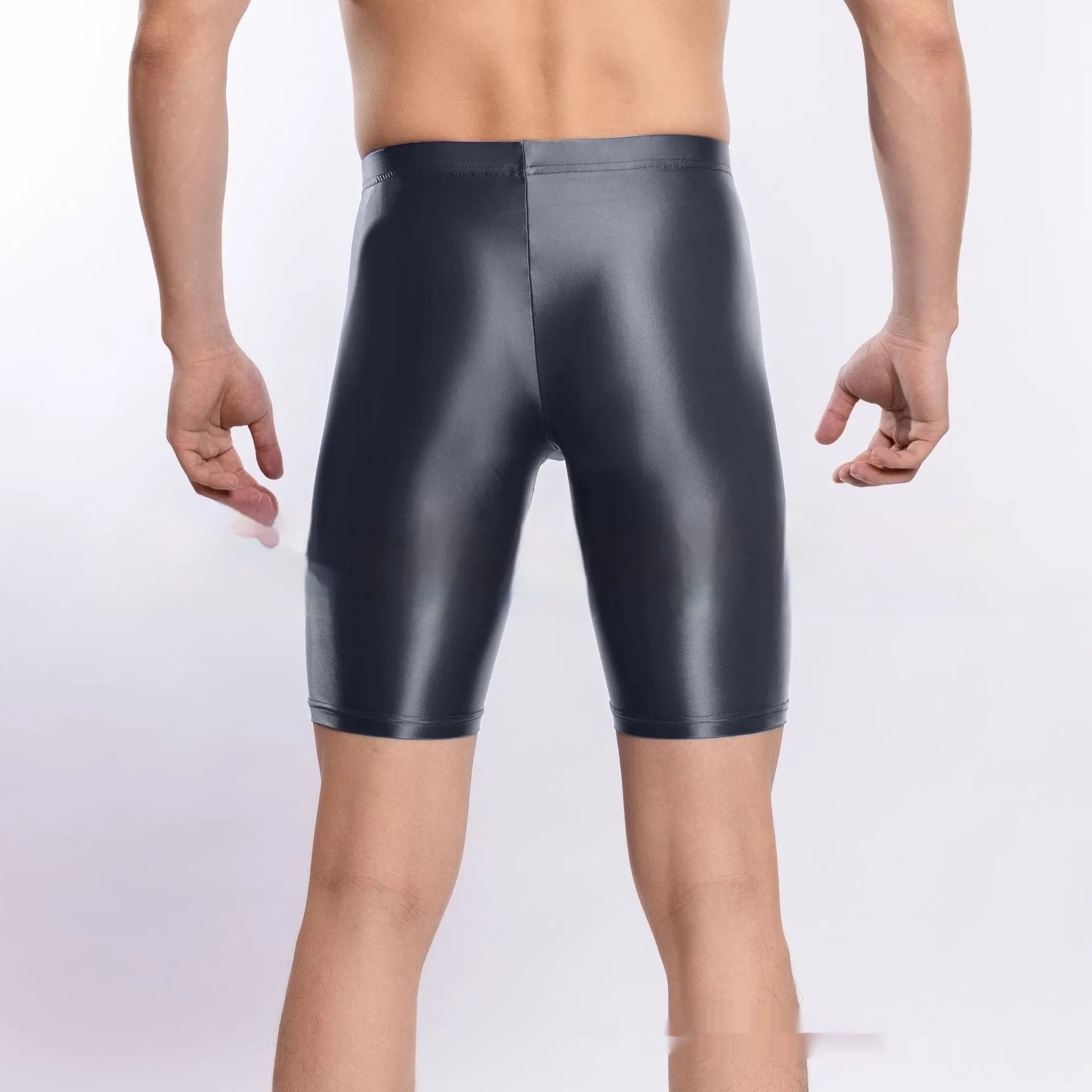 Men's plus size shiny silky sports shorts in nylon fabric available in multiple colours and sizes