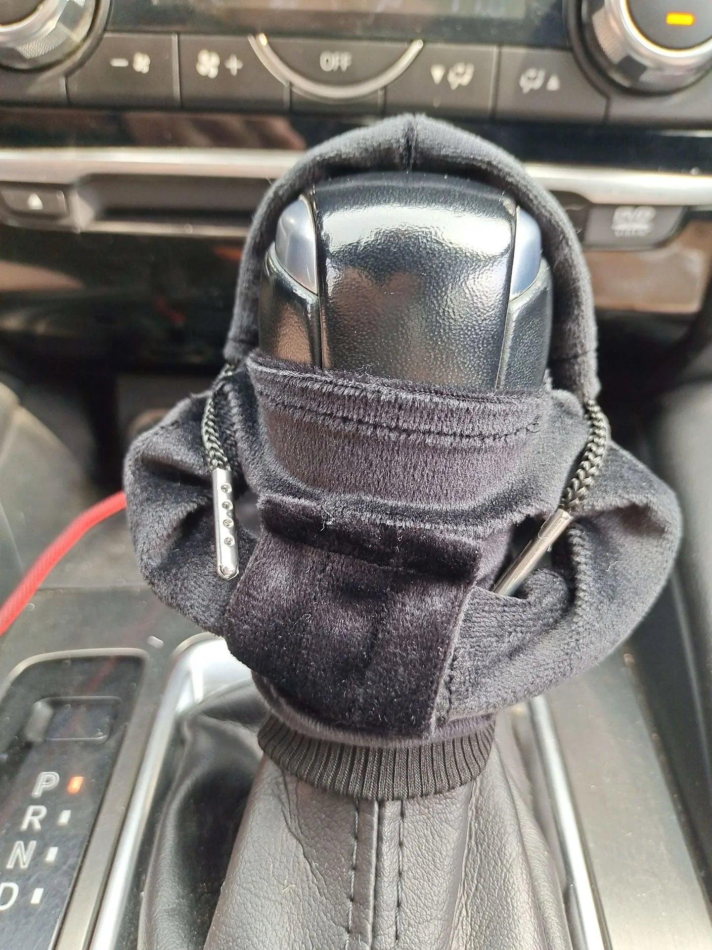 Cotton knitted gear lever decoration in multiple colours including red, black, white, orange, pink, peacock blue
