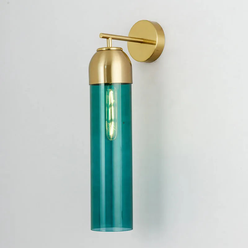 Nordic postmodern creative glass wall lamp with modern minimalist design and 10x40cm dimensions