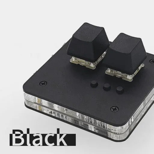 Mini USB keyboard with touch panel in black, grey, pink or white colours on white background