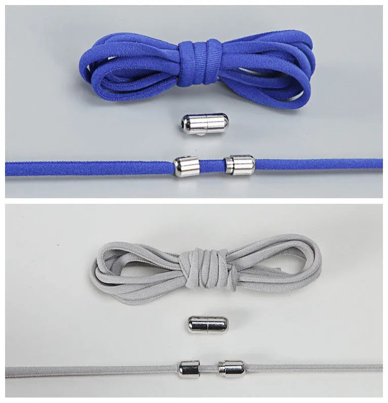 Lazy Laces no-tie elastic shoelaces with metal buckle, 105cm length, multiple colours