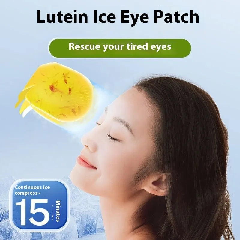Lutein cold eye pad sleep ice compress mask for eye fatigue relief made from non-woven fabric