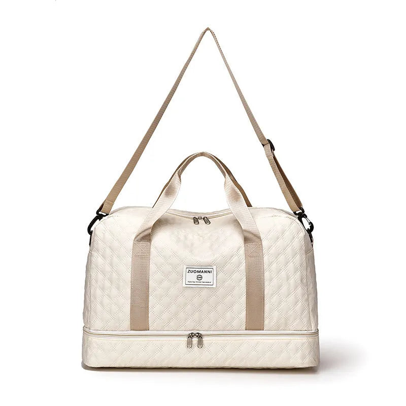 Oxford cloth leisure travel bag with 36-55L capacity in a street style design, shown in a selected colour.