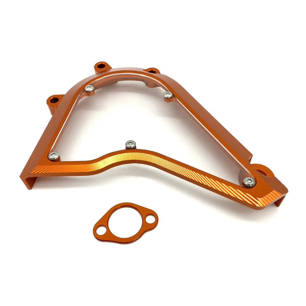 KTM Duke 250 390 chain front gear cover in black and orange options for 2017-2020 models