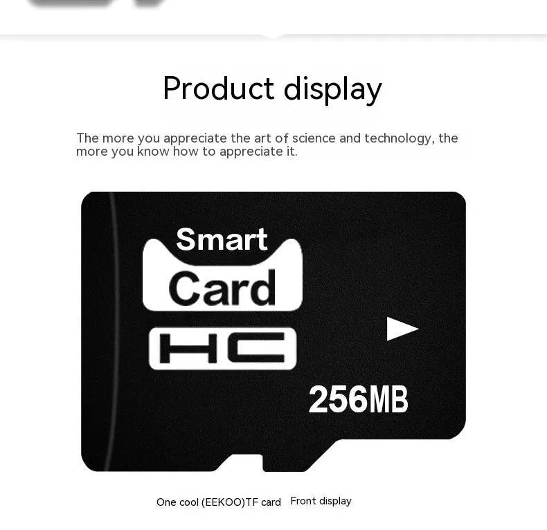 256MB TF microSD memory card on white background showing front and back.