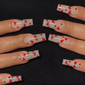 Armour nail art stickers with French love red diamond small cherry design in JP1601 colour
