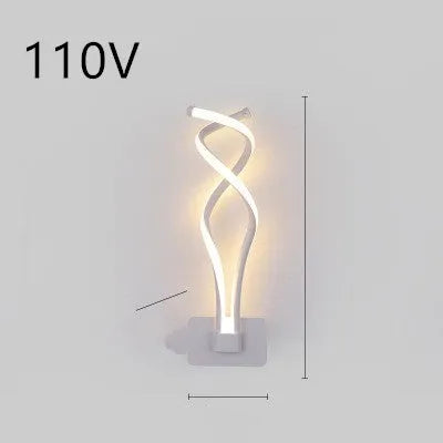 Nordic style LED wall lamp with a silicone shade mounted on a bedroom wall