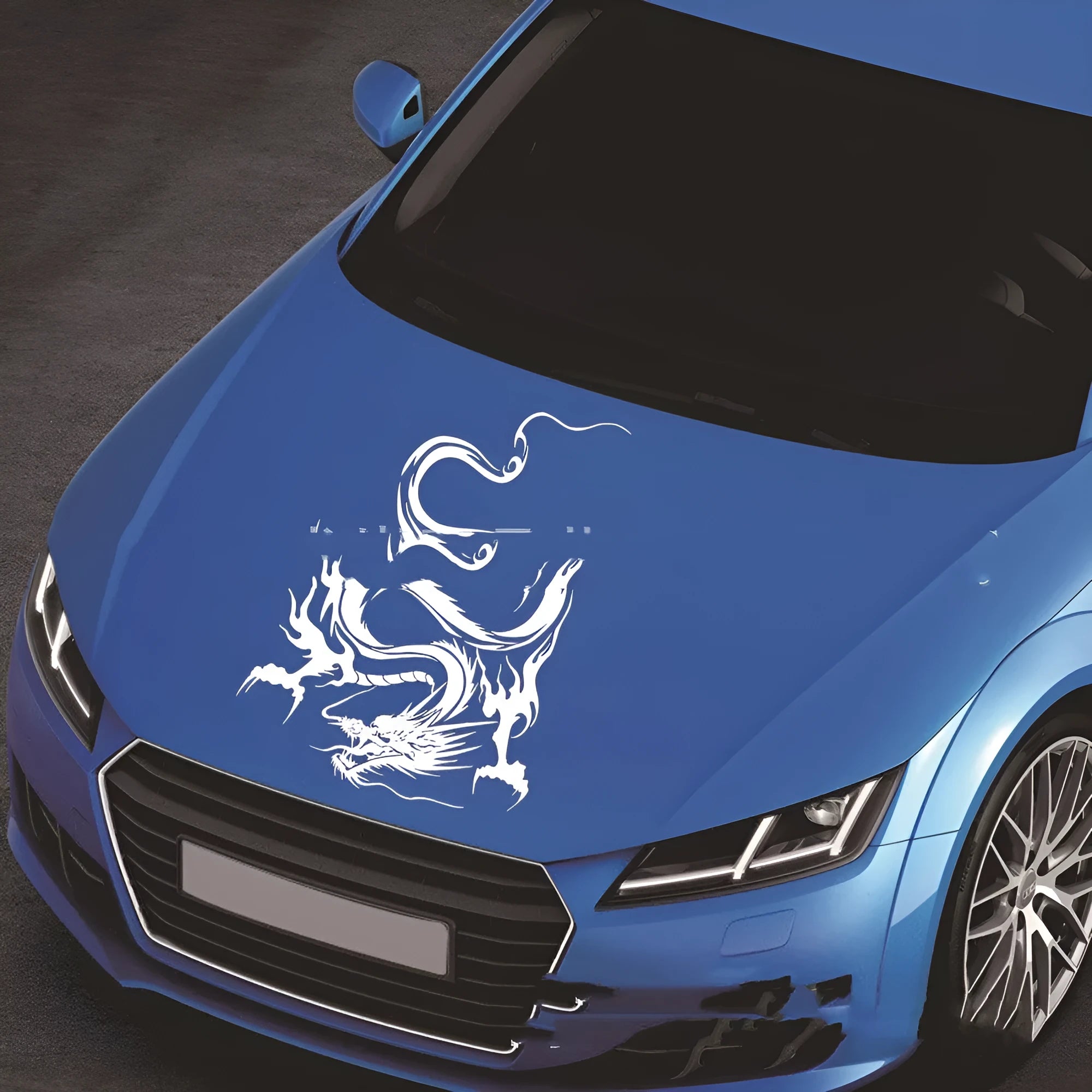 50x36 cm dragon design car body sticker for front-end vehicle modification in pet vinyl material