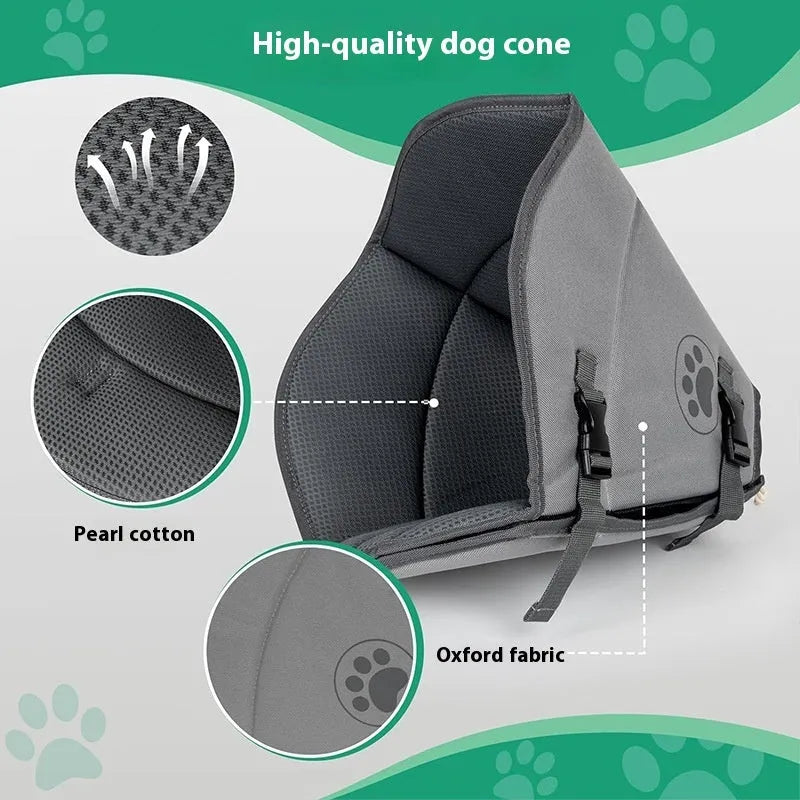 Adjustable polyester pet sterilization collar shown in single-layer and double-layer styles.