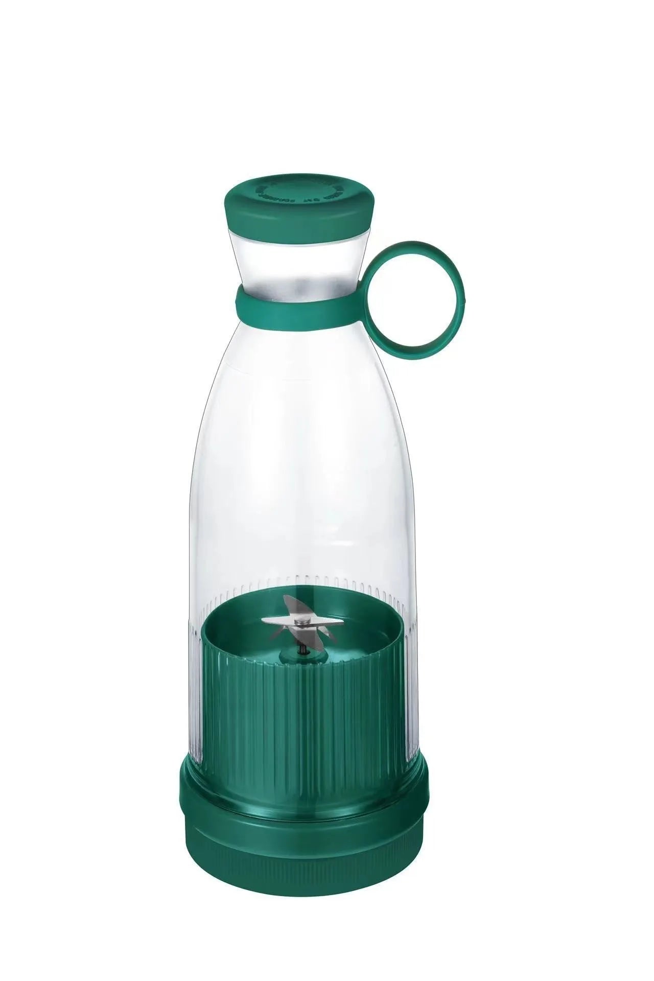 Portable USB charging juice cup blender with four cutter heads in blue colour